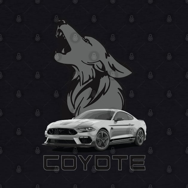 MACH 1 Mustang GT 5.0L V8 coyote engine Performance Car fighter jet grey by cowtown_cowboy